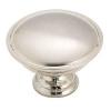 Amerock 14403SCH Cabinet Knob, 1-5/16 in Projection, Zinc, Brushed Chrome