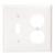 Leviton 80705-W Combination Wallplate, 2-Gang, Nylon, White