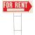 HY-KO RS-806 Lawn Sign, Rectangular, FOR RENT, White Legend, Red Background, Plastic - 5 Pack