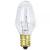 Feit Electric BP4C7/4/CAN Incandescent Bulb, 4 W, C7 Lamp, Candelabra E12 Lamp Base, 2700 K Color Te - 6 Pack