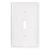 Eaton Wiring Devices 2134W Wallplate, 4-1/2 in L, 2-3/4 in W, 1 -Gang, Thermoset, White, High-Gloss