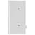 Eaton Cooper Wiring STE14W Wallplate, 2-9/16 in L, 4.84 in W, 1 -Gang, Polycarbonate, White, High-Gl