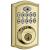 Kwikset 913TRL-3 Electronic Deadbolt, 2 Grade, Polished Brass, 2-3/8 x 2-3/4 in Backset, 1-3/8 to 1-