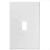 Eaton Wiring Devices PJS1W Wallplate, 4-7/8 in L, 3.12 in W, 1 -Gang, Polycarbonate, White, High-Glo