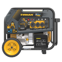 FIRMAN HYBRID SERIES H07552 Open Frame Dual Fuel Portable Generator, 120/240 VAC, Electric, Recoil S
