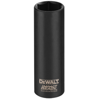 DeWALT Impact Ready DW2288 Impact Socket, 5/8 in Socket, 3/8 in Drive, Square Drive, 6 -Point, Steel