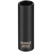 DeWALT Impact Ready DW2287 Impact Socket, 9/16 in Socket, 3/8 in Drive, Square Drive, 6 -Point, Stee