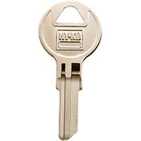 HY-KO 11010CG27 Key Blank, Brass, Nickel, For: Chicago Cabinet, House Locks and Padlocks - 10 Pack