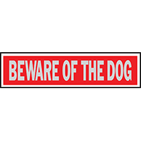 HY-KO 441 Princess Sign, Rectangular, BEWARE OF THE DOG, Silver Legend, Red Background, Aluminum - 10 Pack