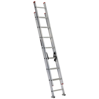 Louisville L-2324-16 Extension Ladder, 193 in H Reach, 200 lb, 1-1/2 in D Step, Aluminum