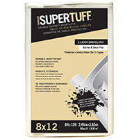 Trimaco SUPERTUFF Double Guard 02601 Drop Cloth, 12 ft L, 8 ft W, Paper, White