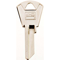HY-KO 11010PZ1 Key Blank, Brass, Nickel, For: Papaiz Cabinet, House Locks and Padlocks - 10 Pack
