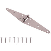 ProSource Heavy Duty Strap Hinge, 6 In L 2.6 Mm Thick Door Leaf, Stainless Steel