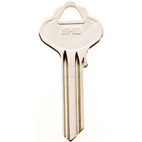 HY-KO 11010IN33 Key Blank, Brass, Nickel, For: ILCO Cabinet, House Locks and Padlocks - 10 Pack