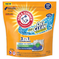 ARM & HAMMER 94206 Laundry Detergent, 17 CT Pack, Fresh - 4 Pack