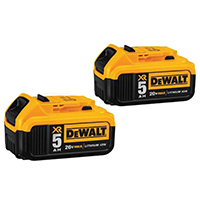 DeWALT DCB205-2 Rechargeable Battery Pack, 20 V Battery, 5 Ah