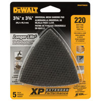 DeWALT DWASPTRIM220 Mesh Sandpaper, 220 Grit, Very Fine, Silicone Carbide Abrasive, 3-3/4 in L
