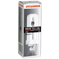 Sylvania 20881 Compact Fluorescent Bulb, 26 W, T4 Lamp, GX24Q-3 Lamp Base, 1501 Lumens, 3500 K Color
