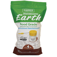 HARRIS DE-FG4P Diatomaceous Earth with Powder Duster, Powder, 4 lb Airtight Bag