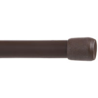 Kenney KN620 Spring Tension Rod, 5/8 in Dia, 28 to 48 in L, Metal, Chocolate