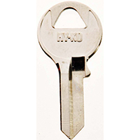 HY-KO 11010VR5 Key Blank, Brass, Nickel, For: Viro Cabinet, House Locks and Padlocks - 10 Pack