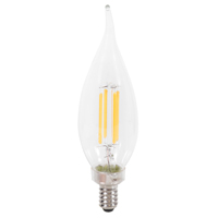 Sylvania 40755 Natural LED Bulb, Decorative, B10 Bent Tip Lamp, 40 W Equivalent, E12 Lamp Base, Dimm