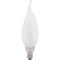 Sylvania 40779 Natural LED Bulb, Decorative, B10 Bent Tip Lamp, 40 W Equivalent, E12 Lamp Base, Dimm