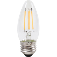 Sylvania 40793 Natural LED Bulb, Decorative, B10 Blunt Tip Lamp, 40 W Equivalent, E26 Lamp Base, Dim