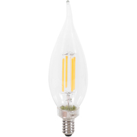 Sylvania 40759 Natural LED Bulb, Decorative, B10 Bent Tip Lamp, 60 W Equivalent, E12 Lamp Base, Dimm