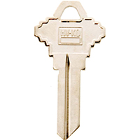 HY-KO 11010SC8 Key Blank, Brass, Nickel, For: Schlage Cabinet, House Locks and Padlocks - 10 Pack
