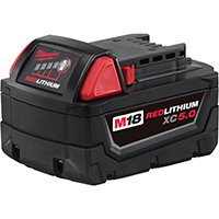 Milwaukee 48-11-1850 Rechargeable Battery Pack, 18 V, 5 Ah