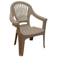 Adams Big Easy 8260-96-3700 High-Back Chair, 30.36 in W, 26.43 in D, 38.57 in H, Polypropylene, Port - 4 Pack