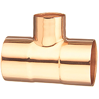 EPC 111R Series 32916 Reducing Pipe Tee, 1-1/2 x 1-1/2 x 1 in, Sweat, Copper