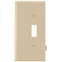 Eaton Wiring Devices STE1V Wallplate, 4-7/8 in L, 3.12 in W, 1 -Gang, Polycarbonate, Ivory, High-Glo