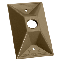 BWF 811AB-1 Lampholder Cover, 4-1/2 in L, 2-7/8 in W, Rectangular, Metal, Bronze