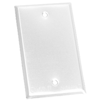 BWF BC-1WV Cover, 4-9/16 in L, 2-13/16 in W, Rectangular, Steel, White, Powder-Coated