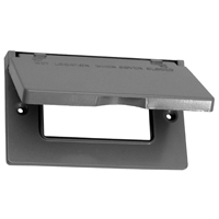 BWF FG-1DCV Cover, 4-9/16 in L, 4-9/16 in W, Rectangular, Metal, Gray, Powder-Coated