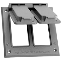 BWF FGV-2DCV Cover, 4-9/16 in L, 4-9/16 in W, Square, Metal, Gray, Powder-Coated