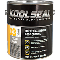 KOOL SEAL KS0024300-16 Roof Coating, Silver, 1 gal Pail, Liquid - 4 Pack
