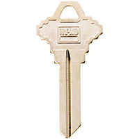 HY-KO 11010SC9 Key Blank, Brass, Nickel, For: Schlage Cabinet, House Locks and Padlocks - 10 Pack