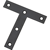 National Hardware 116BC Series N266-470 T-Plate, 4 in L, 3/4 in W, 0.07 in Thick, Steel