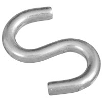 National Hardware N273-425 S-Hook, 125 lb Working Load, 0.262 in Dia Wire, Steel, Zinc - 50 Pack