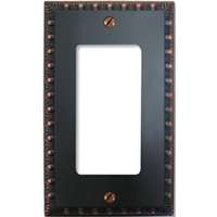 Amerelle 90RVB Wallplate, 4-15/16 in L, 3 in W, 1 -Gang, Metal, Aged Bronze