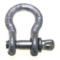 Campbell T9640335 Anchor Shackle, 3/16 in Trade, 1/3 ton Working Load, Industrial Grade, Carbon Stee