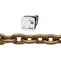 Campbell 0510426 Transport Chain, 1/4 in, 65 ft L, 3150 lb Working Load, 70 Grade, Carbon Steel, Chr