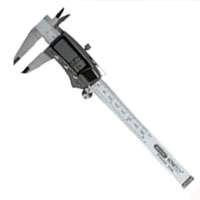 GENERAL 147 Digital Caliper, 0 to 6 in, 1.57 in Jaw, LCD Display, Stainless Steel