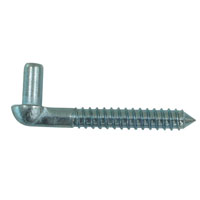 ProSource LR095 Screw Hook, 5/8 in Thread, 5 in L, Steel, Zinc