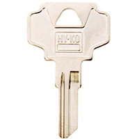 HY-KO 11010IN24 Key Blank, Brass, Nickel, For: ILCO Cabinet, House Locks and Padlocks - 10 Pack