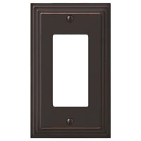 Amerelle 84RVB Wallplate, 4-15/16 in L, 2-15/16 in W, Aged Bronze