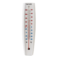 Taylor 5109 Thermometer, -40 to 120 deg F, White Casing